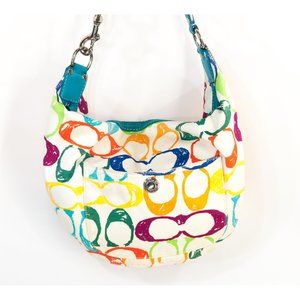 Coach colorful Signature print Fabric Hobo bag